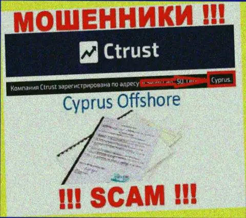 Будьте крайне осторожны мошенники С Траст расположились в офшорной зоне на территории - Кипр