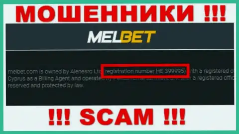 Регистрационный номер Мел Бет - HE 399995 от прикарманивания финансовых активов не спасает