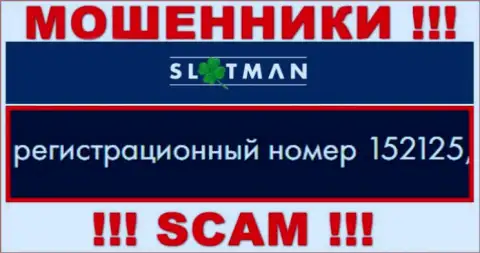 Регистрационный номер SlotMan - данные с официального web-сервиса: 152125