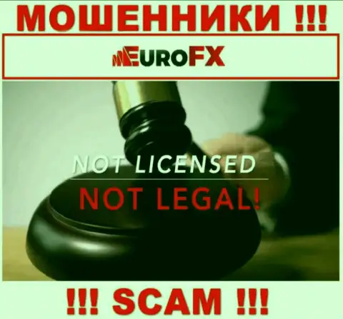 Данных о лицензии на осуществление деятельности Euro FX Trade на их официальном web-ресурсе не размещено - это РАЗВОДИЛОВО !