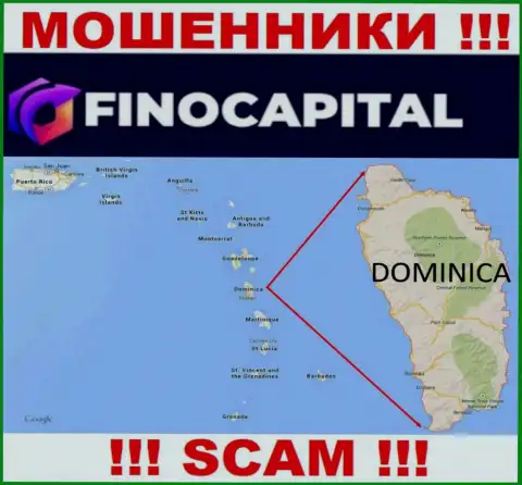 Юридическое место базирования FinoCapital на территории - Dominica