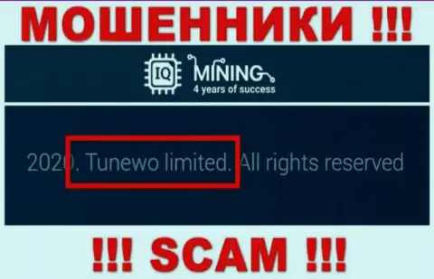 Обманщики Тунево Лимитед пишут, что Tunewo Limited управляет их лохотронном