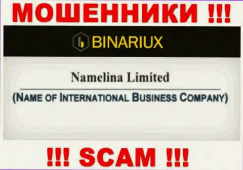Бинариакс - это интернет-мошенники, а руководит ими Namelina Limited
