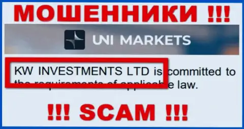 Владельцами KW Investments Ltd является компания - KW Investments Ltd