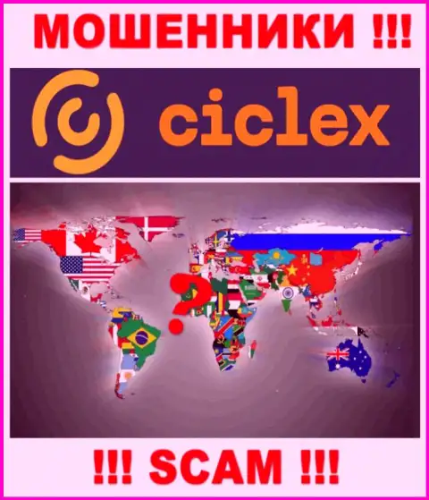 Юрисдикция Ciclex не представлена на информационном портале организации - это махинаторы !!! Осторожно !