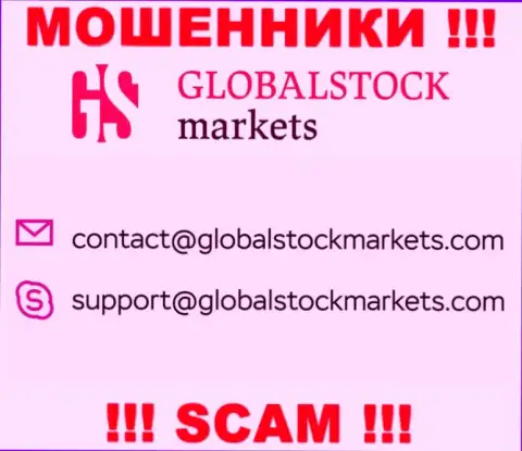 Установить контакт с мошенниками GlobalStockMarkets Org возможно по данному электронному адресу (информация была взята с их сайта)