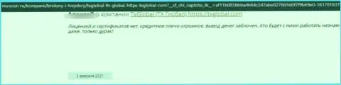 Отзыв о ТХГлобал Ком - воруют вложенные средства