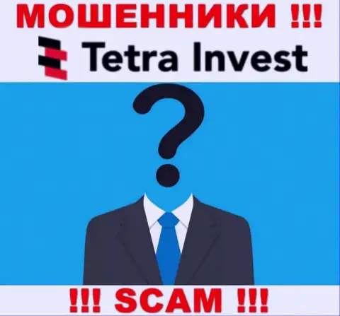 Не работайте совместно с интернет разводилами Tetra-Invest Co - нет информации об их руководителях