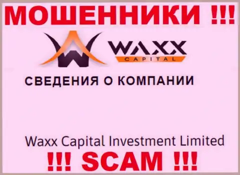 Информация о юридическом лице интернет-мошенников Waxx-Capital