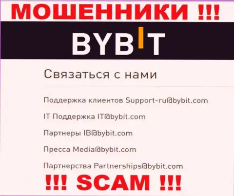 E-mail internet-мошенников ByBit Com - данные с информационного сервиса организации