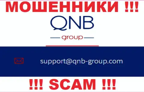 Электронная почта мошенников QNBGroup, расположенная на их сайте, не связывайтесь, все равно ограбят