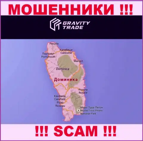 Gravity-Trade Com беспрепятственно обманывают клиентов, ведь зарегистрированы на территории Commonwealth of Dominica