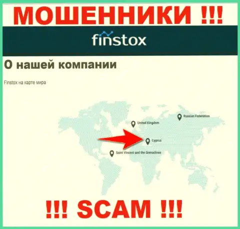 Finstox - это интернет мошенники, их адрес регистрации на территории Cyprus