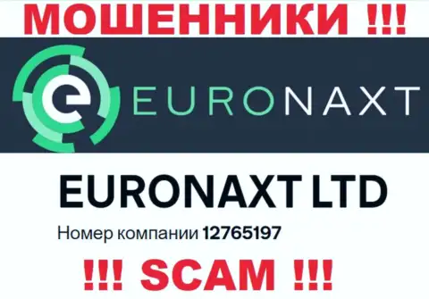Не имейте дело с EuroNax, номер регистрации (12765197) не основание вводить деньги