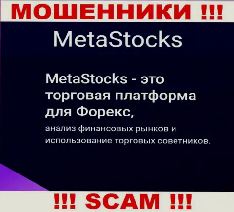 Forex - именно в указанной сфере промышляют хитрые интернет мошенники Мета Стокс