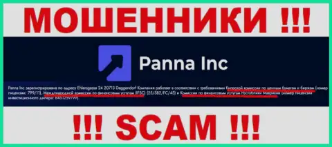 Будьте осторожны, FSC - это дырявый регулирующий орган internet-кидал Panna Inc