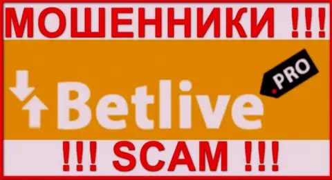 Логотип МОШЕННИКОВ BetLive Pro