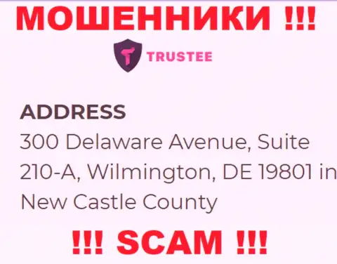 Контора Трасти Кошелек расположена в офшоре по адресу - 300 Delaware Avenue, Suite 210-A, Wilmington, DE 19801 in New Castle County, USA - явно мошенники !!!