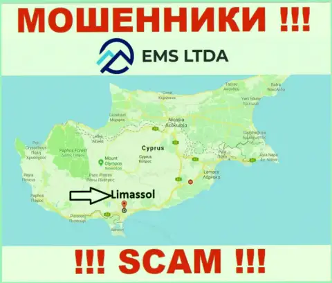 Разводилы EMSLTDA расположились на оффшорной территории - Limassol, Cyprus