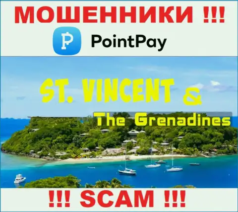 PointPay указали у себя на веб-сайте свое место регистрации - на территории Kingstown, St. Vincent and the Grenadines
