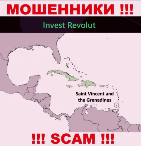 Инвест Револют пустили свои корни на территории - Kingstown, St Vincent and the Grenadines, избегайте работы с ними