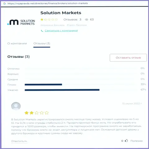 Солюшн Маркетс - это противоправно действующая контора, которая обдирает своих же клиентов до ниточки (достоверный отзыв)