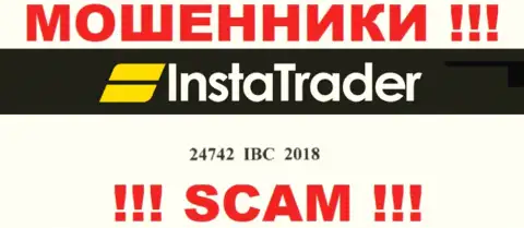 Не связывайтесь с конторой InstaTrader, регистрационный номер (24742IBC2018) не основание доверять сбережения