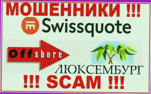 SwissQuote сообщили на своем веб-сервисе свое место регистрации - на территории Люксембург